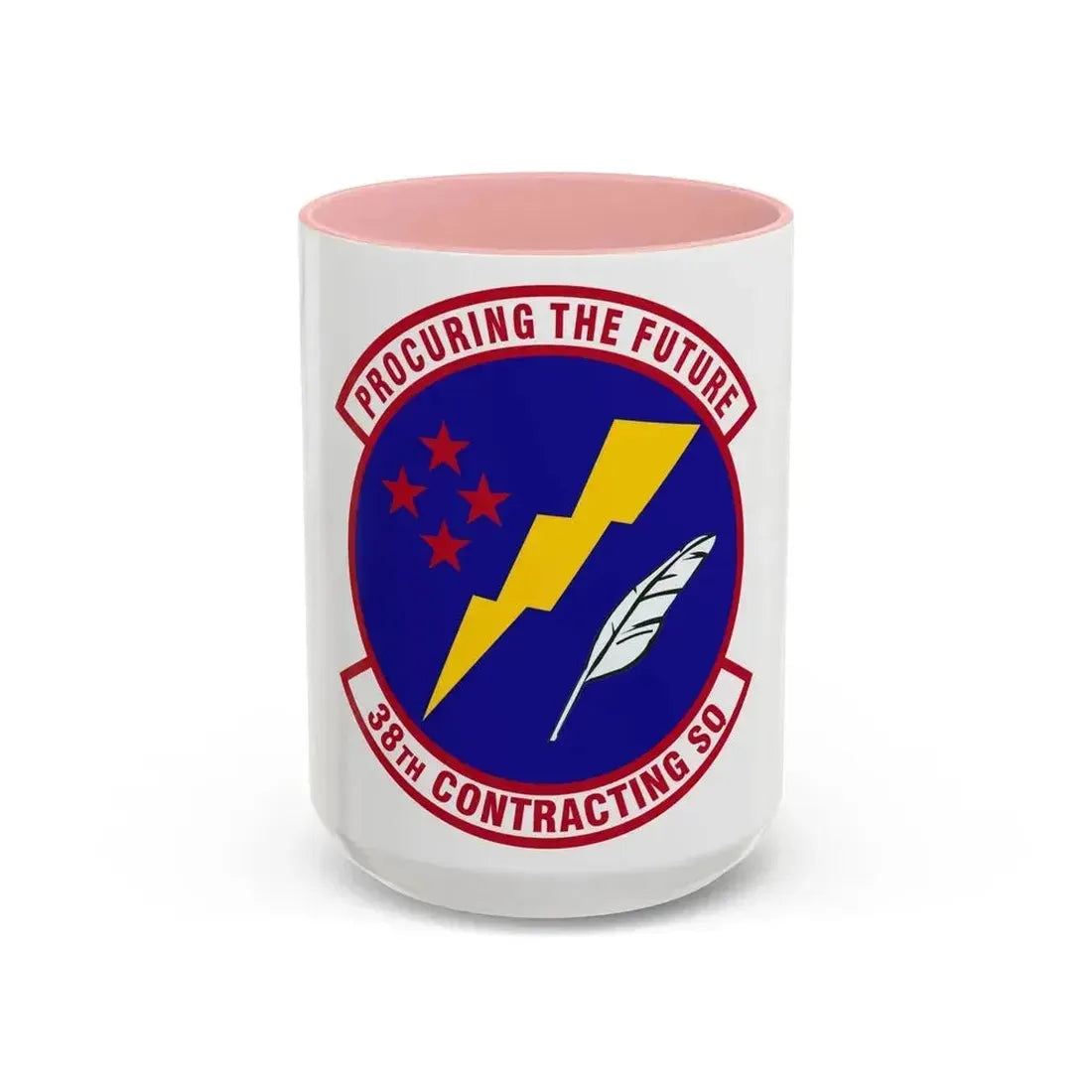 38th Contracting Squadron (U.S. Air Force) Accent Coffee Mug 15oz Pink - Go Mug Yourself