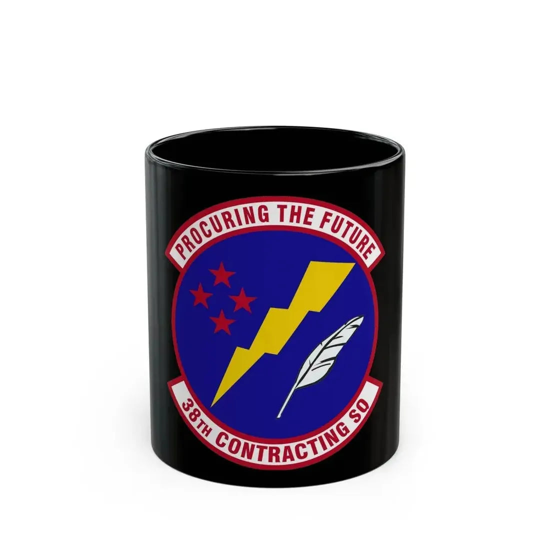 38th Contracting Squadron (U.S. Air Force) Black Coffee Mug 11oz - Go Mug Yourself