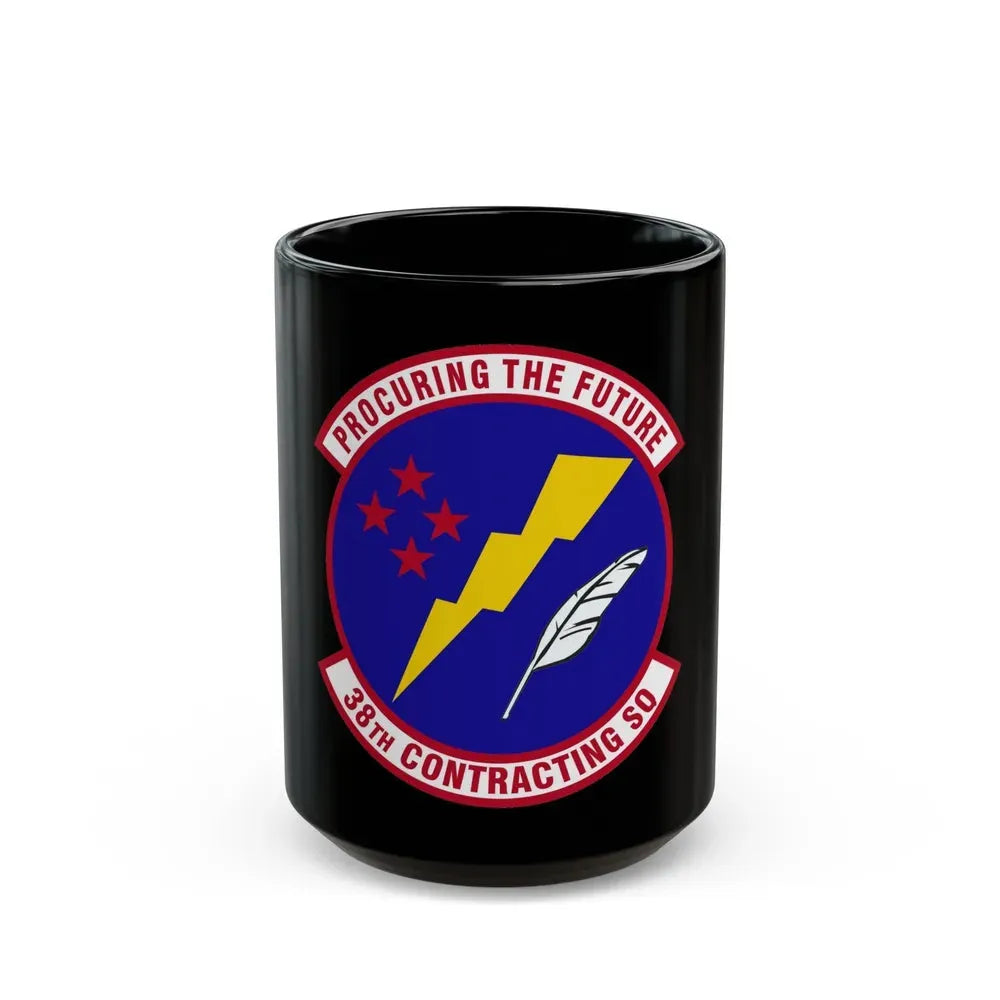38th Contracting Squadron (U.S. Air Force) Black Coffee Mug 15oz - Go Mug Yourself