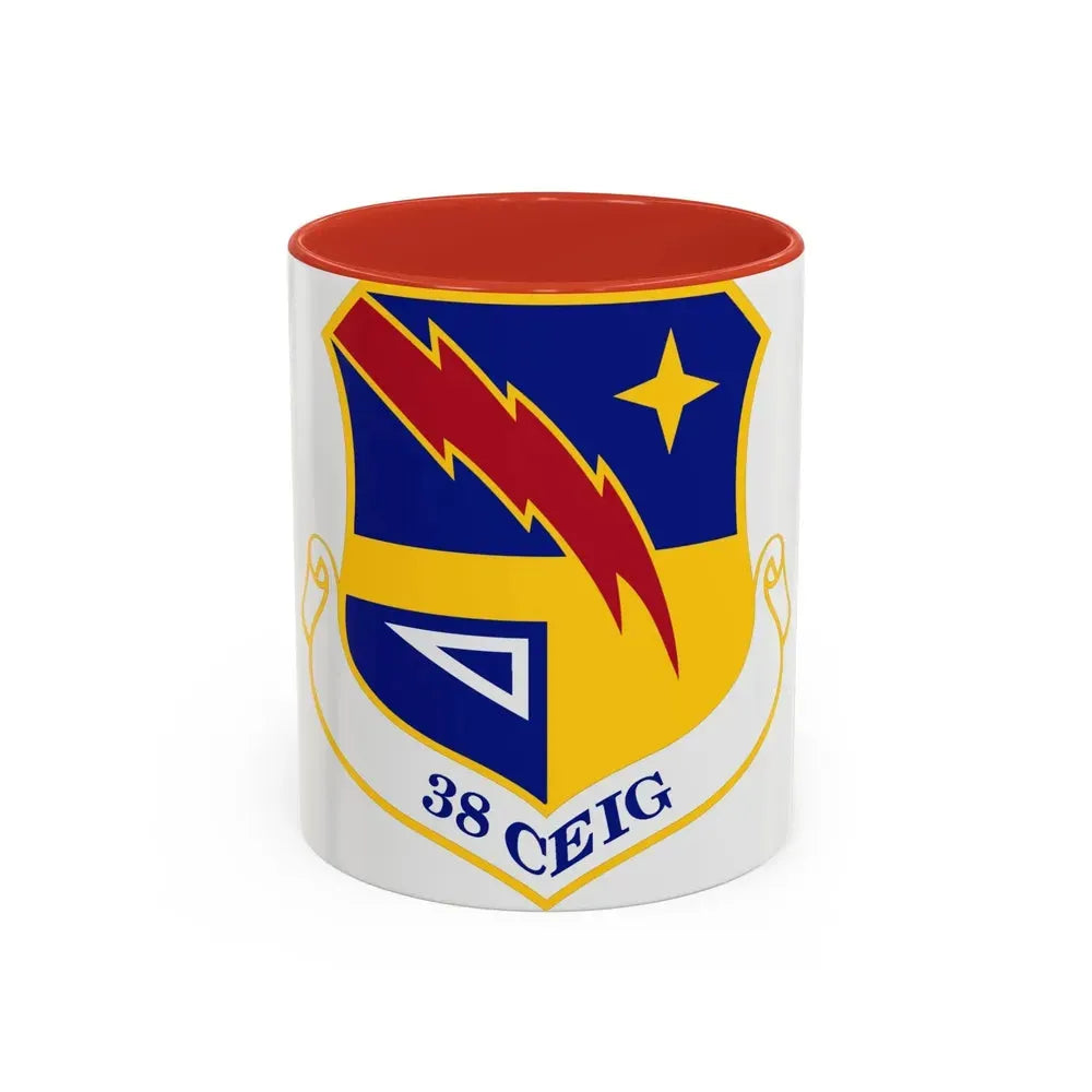 38th Cyberspace Engineering Installation Group (U.S. Air Force) Accent Coffee Mug 11oz Red - Go Mug Yourself