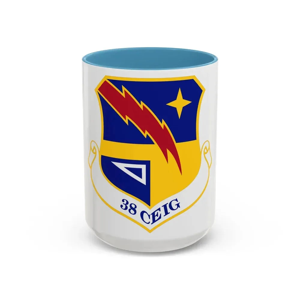 38th Cyberspace Engineering Installation Group (U.S. Air Force) Accent Coffee Mug 15oz Light Blue - Go Mug Yourself