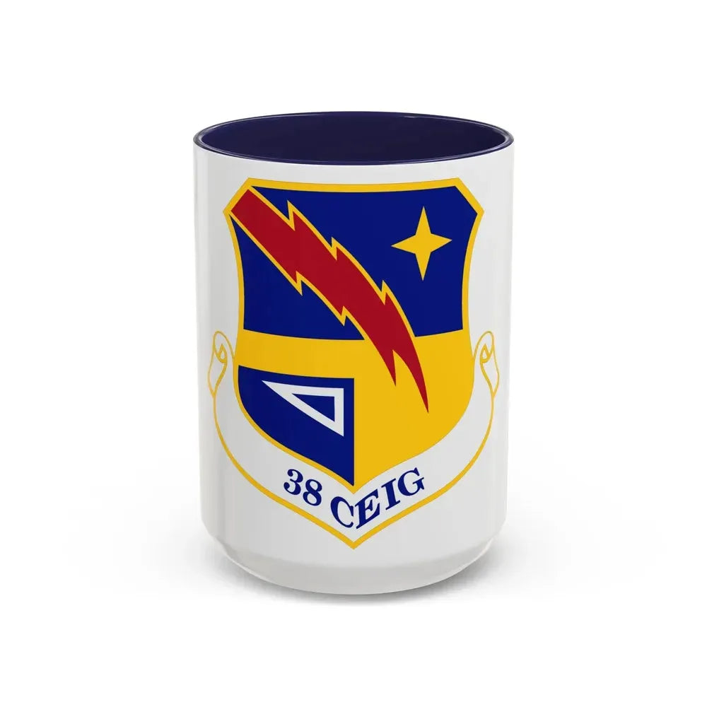 38th Cyberspace Engineering Installation Group (U.S. Air Force) Accent Coffee Mug 15oz Navy - Go Mug Yourself