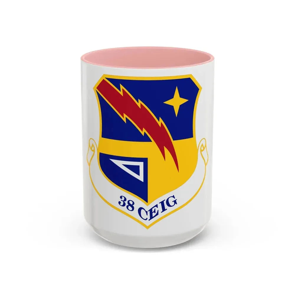 38th Cyberspace Engineering Installation Group (U.S. Air Force) Accent Coffee Mug 15oz Pink - Go Mug Yourself