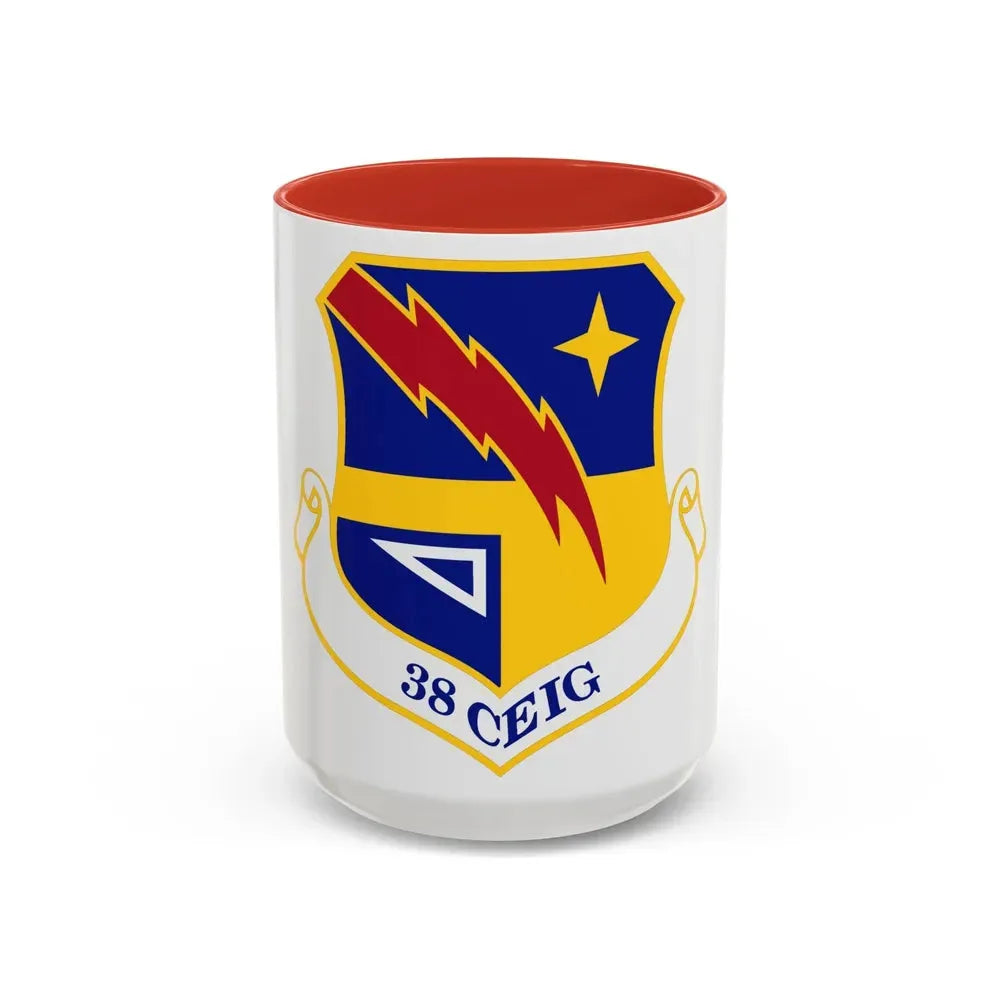 38th Cyberspace Engineering Installation Group (U.S. Air Force) Accent Coffee Mug 15oz Red - Go Mug Yourself