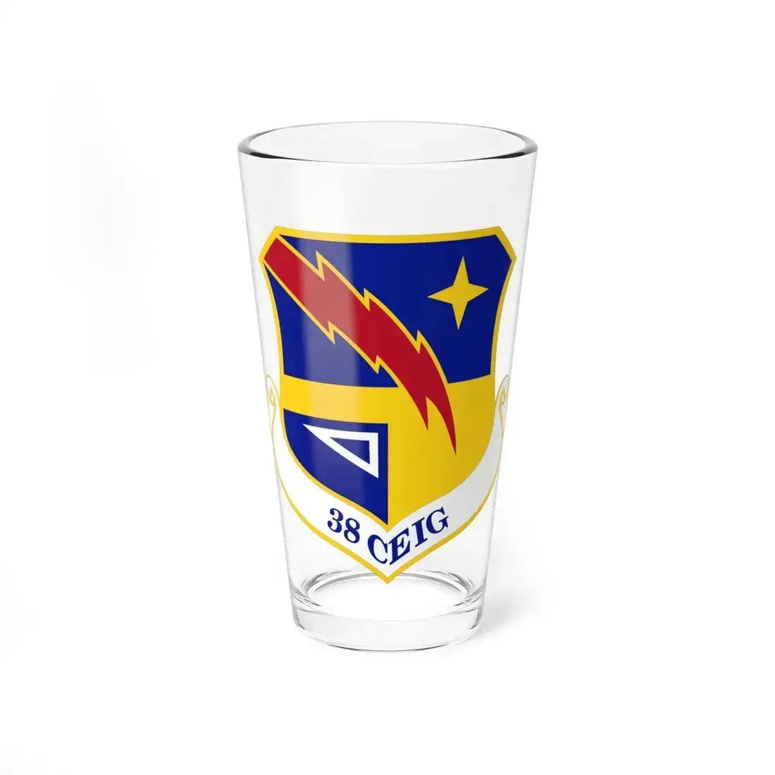 38th Cyberspace Engineering Installation Group (U.S. Air Force) Pint Glass 16oz 16oz - Go Mug Yourself