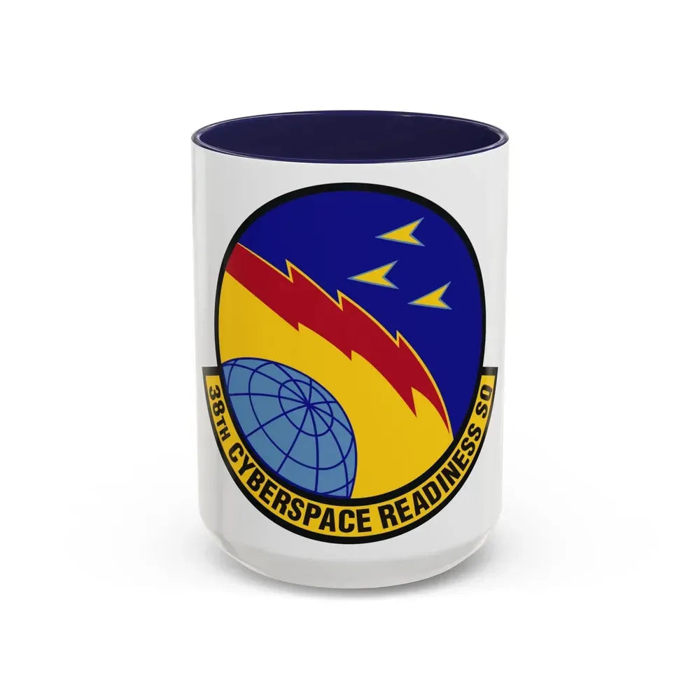 38th Cyberspace Readiness Squadron (U.S. Air Force) Accent Coffee Mug 15oz Navy - Go Mug Yourself