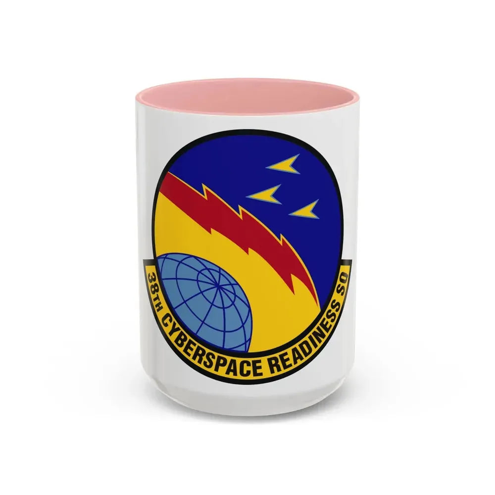 38th Cyberspace Readiness Squadron (U.S. Air Force) Accent Coffee Mug 15oz Pink - Go Mug Yourself