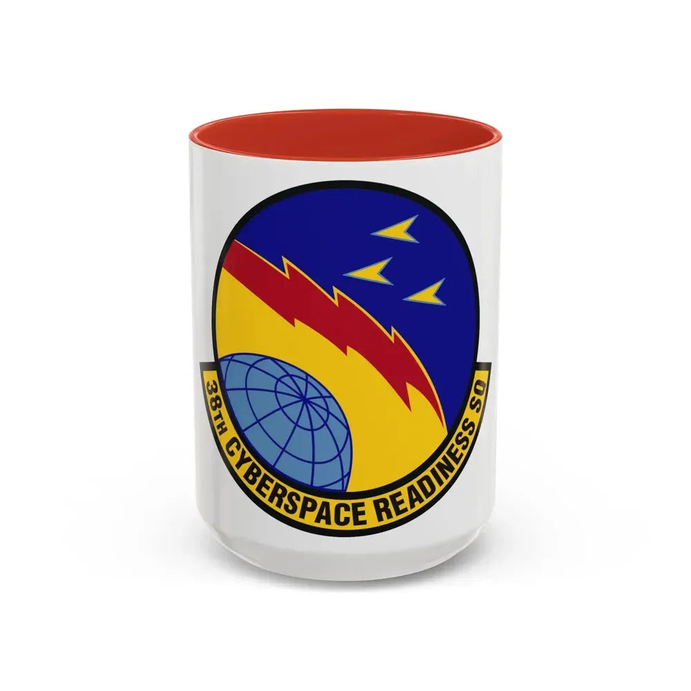 38th Cyberspace Readiness Squadron (U.S. Air Force) Accent Coffee Mug 15oz Red - Go Mug Yourself