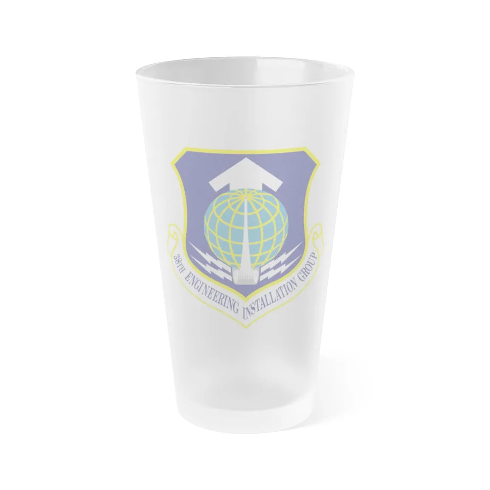 38th Engineering Installation Group (U.S. Air Force) Frosted Pint Glass 16oz-16oz-Frosted-Go Mug Yourself