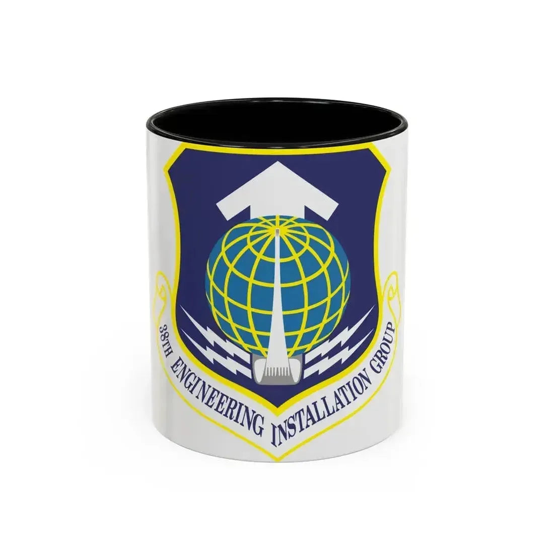 38th Engineering Installation Group (U.S. Air Force) Accent Coffee Mug 11oz Black - Go Mug Yourself