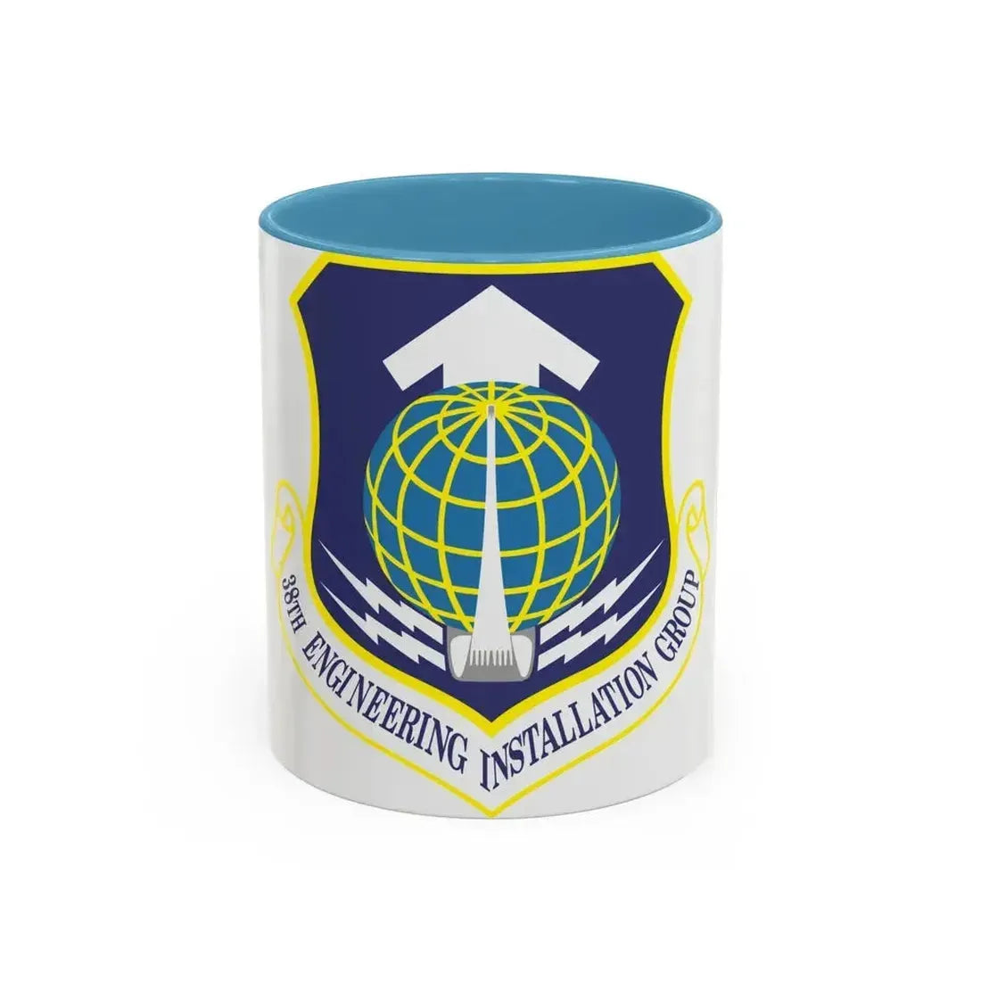 38th Engineering Installation Group (U.S. Air Force) Accent Coffee Mug 11oz Light Blue - Go Mug Yourself