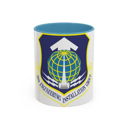 38th Engineering Installation Group (U.S. Air Force) Accent Coffee Mug 11oz Light Blue - Go Mug Yourself