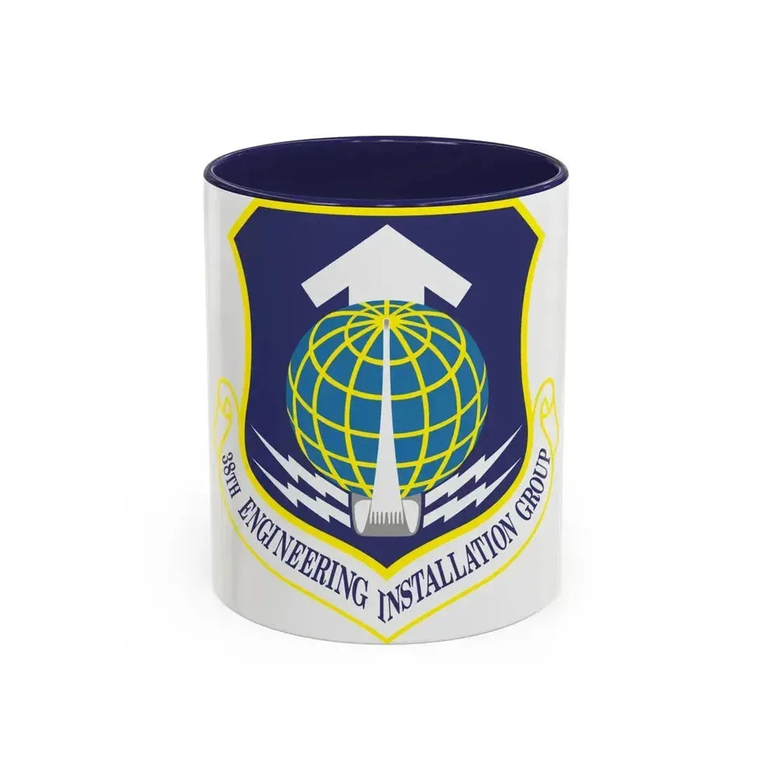 38th Engineering Installation Group (U.S. Air Force) Accent Coffee Mug 11oz Navy - Go Mug Yourself