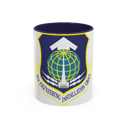 38th Engineering Installation Group (U.S. Air Force) Accent Coffee Mug 11oz Navy - Go Mug Yourself