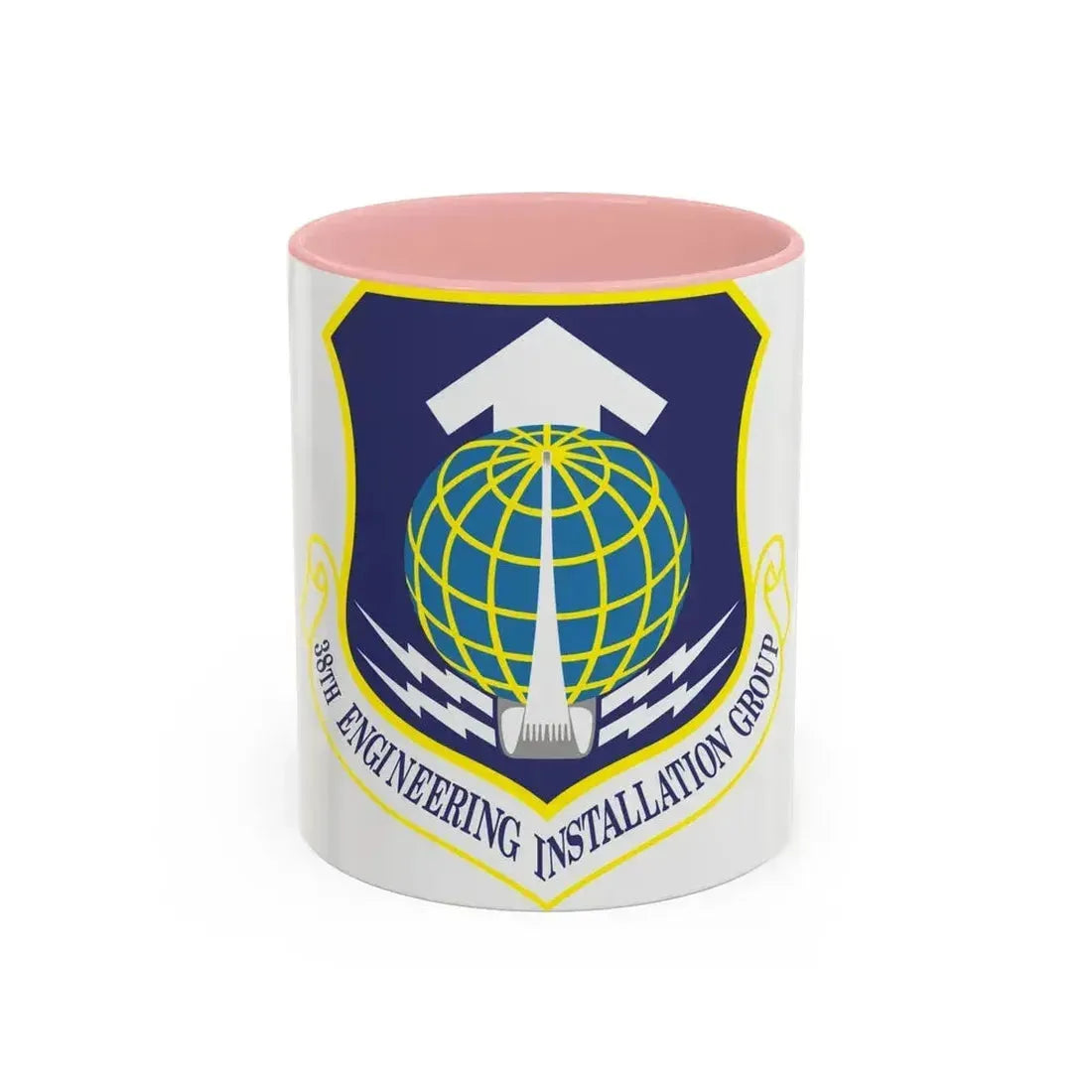 38th Engineering Installation Group (U.S. Air Force) Accent Coffee Mug 11oz Pink - Go Mug Yourself