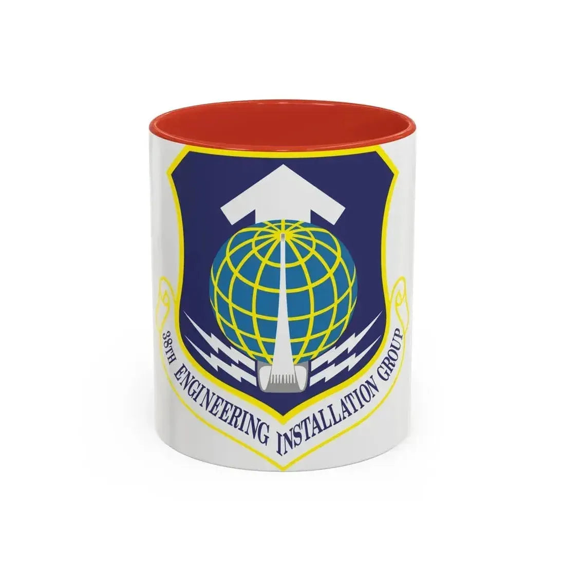 38th Engineering Installation Group (U.S. Air Force) Accent Coffee Mug 11oz Red - Go Mug Yourself