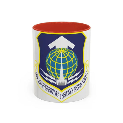 38th Engineering Installation Group (U.S. Air Force) Accent Coffee Mug 11oz Red - Go Mug Yourself