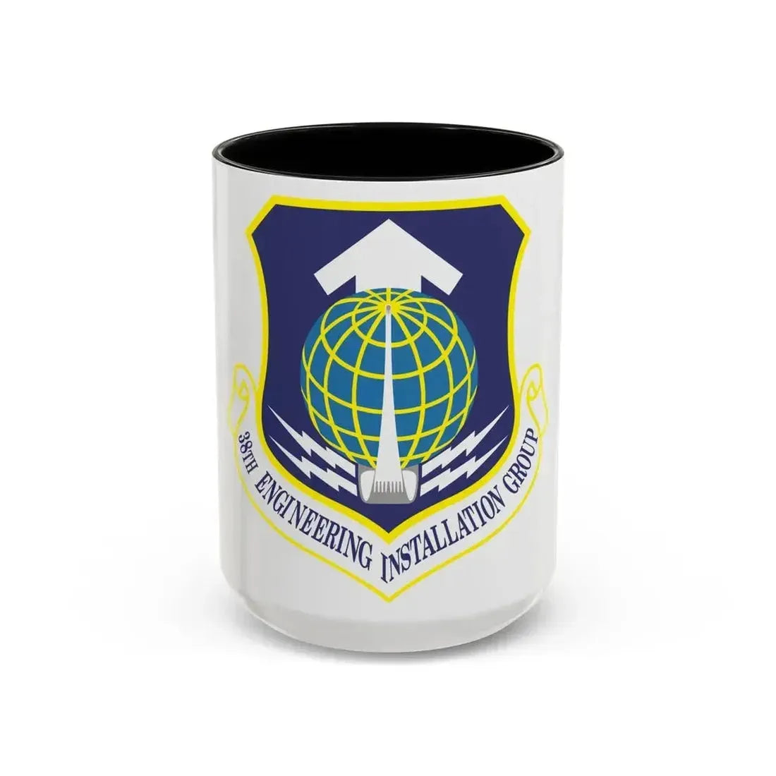 38th Engineering Installation Group (U.S. Air Force) Accent Coffee Mug 15oz Black - Go Mug Yourself