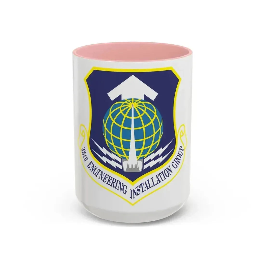 38th Engineering Installation Group (U.S. Air Force) Accent Coffee Mug 15oz Pink - Go Mug Yourself
