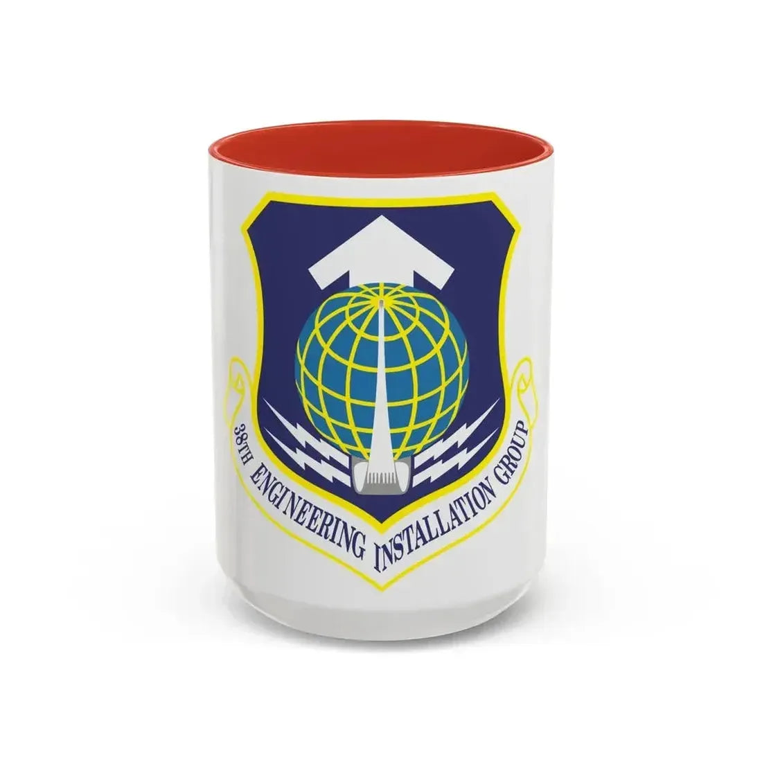 38th Engineering Installation Group (U.S. Air Force) Accent Coffee Mug 15oz Red - Go Mug Yourself