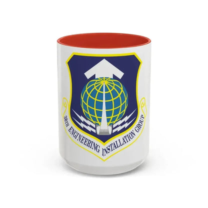 38th Engineering Installation Group (U.S. Air Force) Accent Coffee Mug 15oz Red - Go Mug Yourself