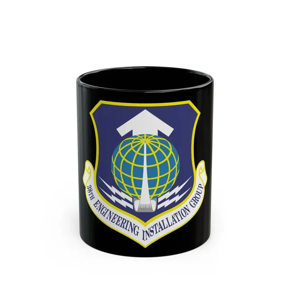 38th Engineering Installation Group (U.S. Air Force) Black Coffee Mug 11oz - Go Mug Yourself