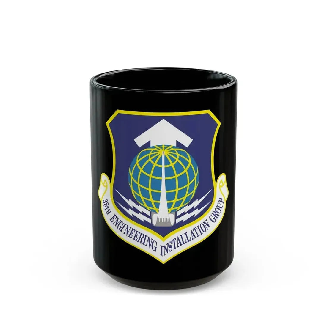 38th Engineering Installation Group (U.S. Air Force) Black Coffee Mug 15oz - Go Mug Yourself