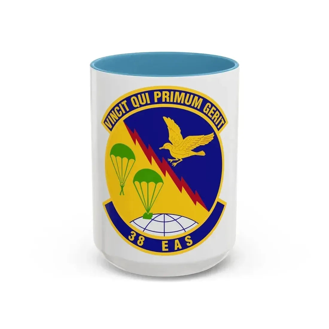 38th Expeditionary Airlift Squadron (U.S. Air Force) Accent Coffee Mug 15oz Light Blue - Go Mug Yourself