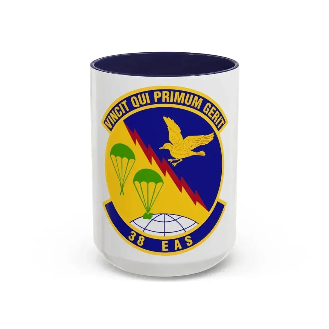 38th Expeditionary Airlift Squadron (U.S. Air Force) Accent Coffee Mug 15oz Navy - Go Mug Yourself
