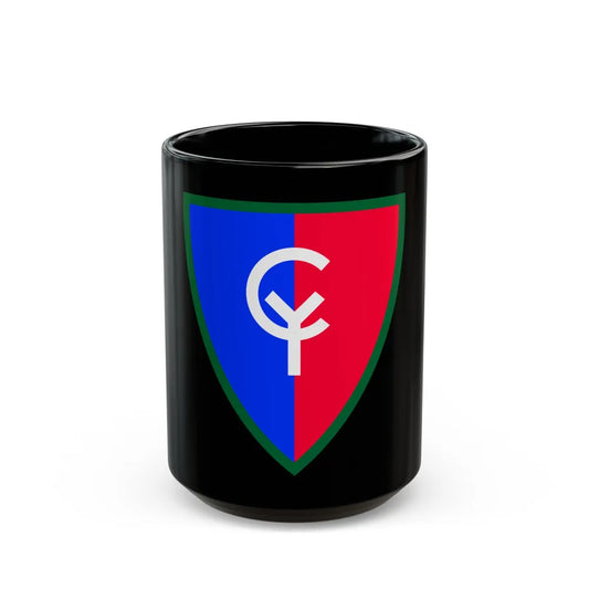 38th Infantry Division SSI (U.S. Army) Black Coffee Mug-15oz-Go Mug Yourself