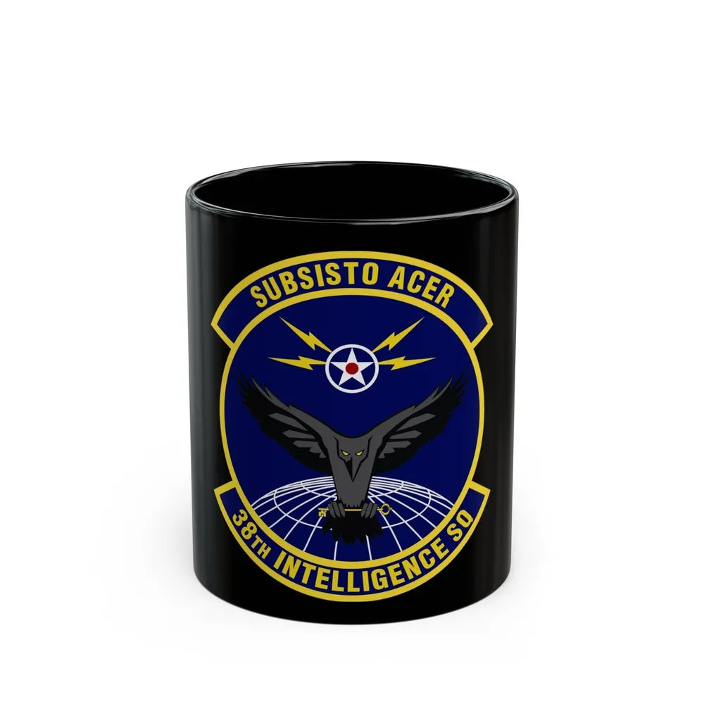 38th Intelligence Squadron (U.S. Air Force) Black Coffee Mug-11oz-Go Mug Yourself