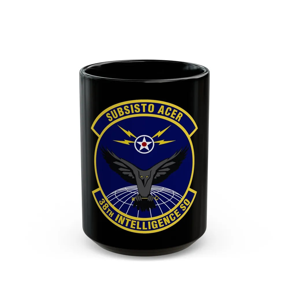 38th Intelligence Squadron (U.S. Air Force) Black Coffee Mug-15oz-Go Mug Yourself