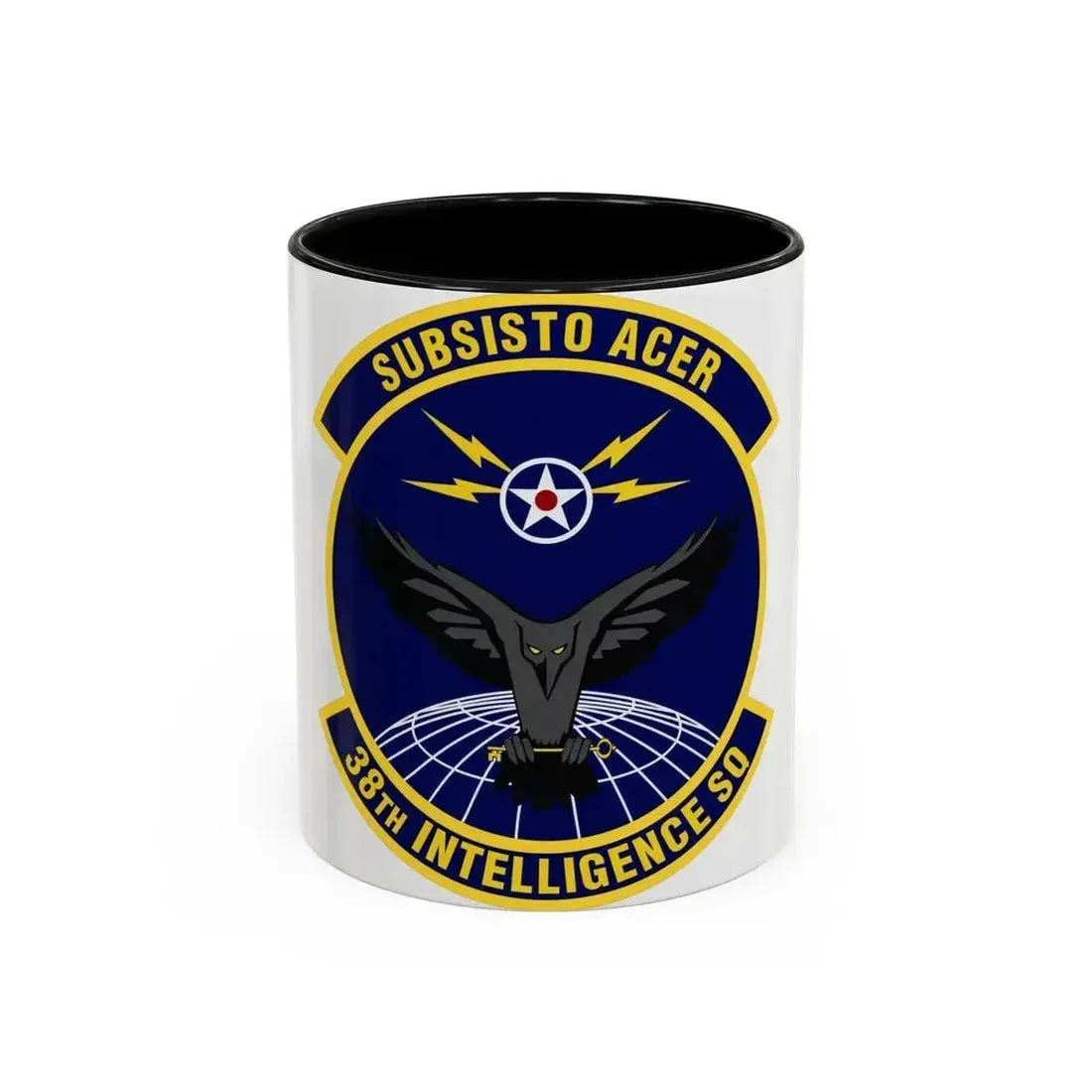 38th Intelligence Squadron (U.S. Air Force) Accent Coffee Mug 11oz Black - Go Mug Yourself