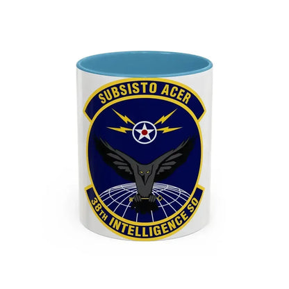38th Intelligence Squadron (U.S. Air Force) Accent Coffee Mug 11oz Light Blue - Go Mug Yourself