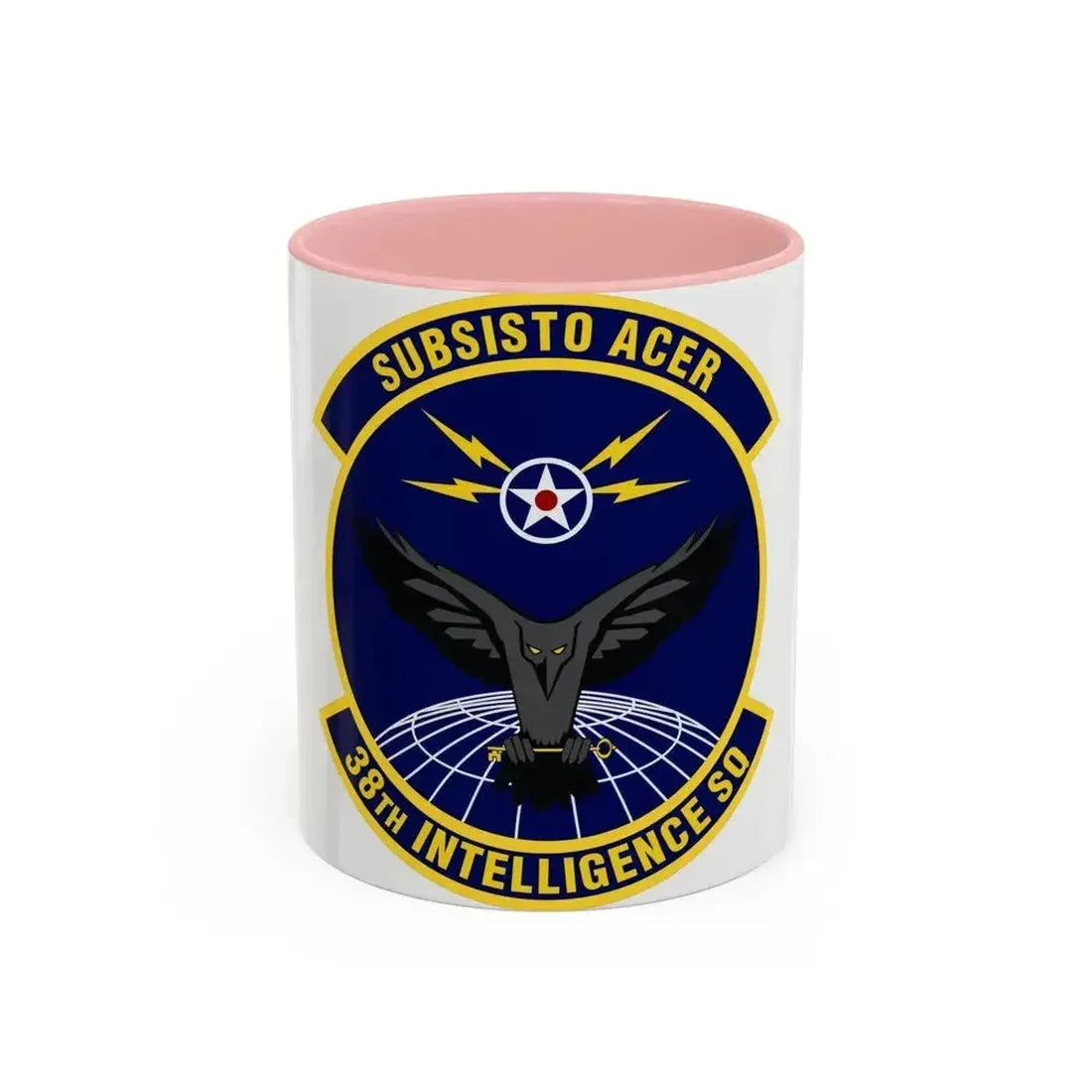 38th Intelligence Squadron (U.S. Air Force) Accent Coffee Mug 11oz Pink - Go Mug Yourself