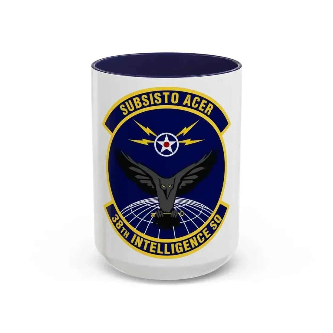 38th Intelligence Squadron (U.S. Air Force) Accent Coffee Mug 15oz Navy - Go Mug Yourself