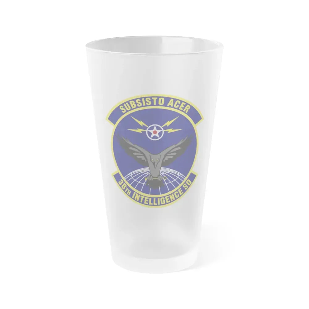 38th Intelligence Squadron (U.S. Air Force) Frosted Pint Glass 16oz Default Title - Go Mug Yourself