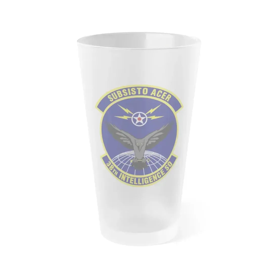 38th Intelligence Squadron (U.S. Air Force) Frosted Pint Glass 16oz Default Title - Go Mug Yourself