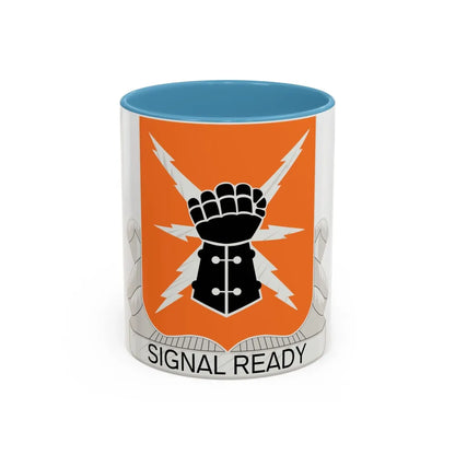 38th Signal Battalion (U.S. Army) Accent Coffee Mug-11oz-Light Blue-Go Mug Yourself