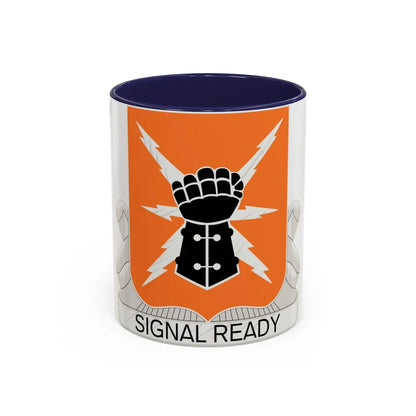 38th Signal Battalion (U.S. Army) Accent Coffee Mug-11oz-Navy-Go Mug Yourself