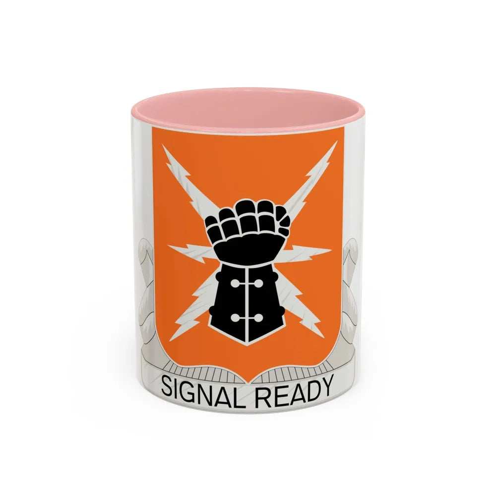 38th Signal Battalion (U.S. Army) Accent Coffee Mug-11oz-Pink-Go Mug Yourself