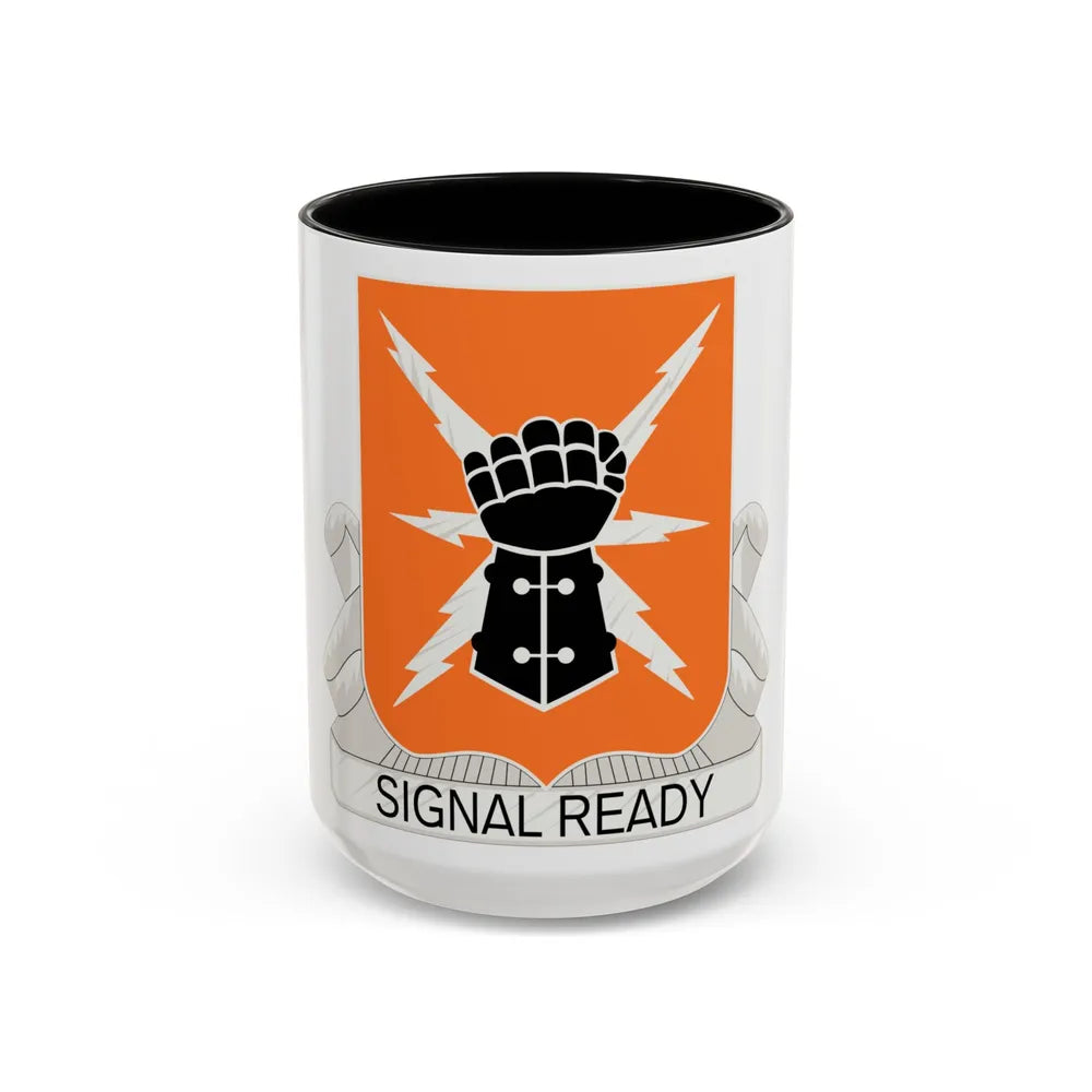 38th Signal Battalion (U.S. Army) Accent Coffee Mug-15oz-Black-Go Mug Yourself