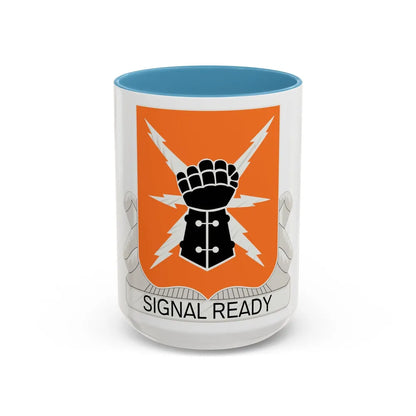 38th Signal Battalion (U.S. Army) Accent Coffee Mug-15oz-Light Blue-Go Mug Yourself