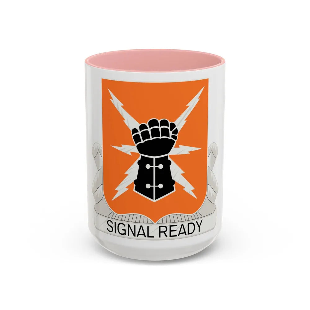 38th Signal Battalion (U.S. Army) Accent Coffee Mug-15oz-Pink-Go Mug Yourself