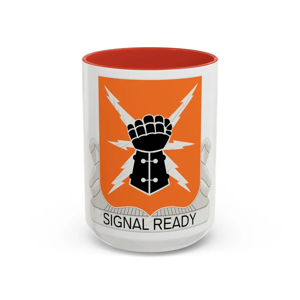 38th Signal Battalion (U.S. Army) Accent Coffee Mug-11oz-Red-Go Mug Yourself