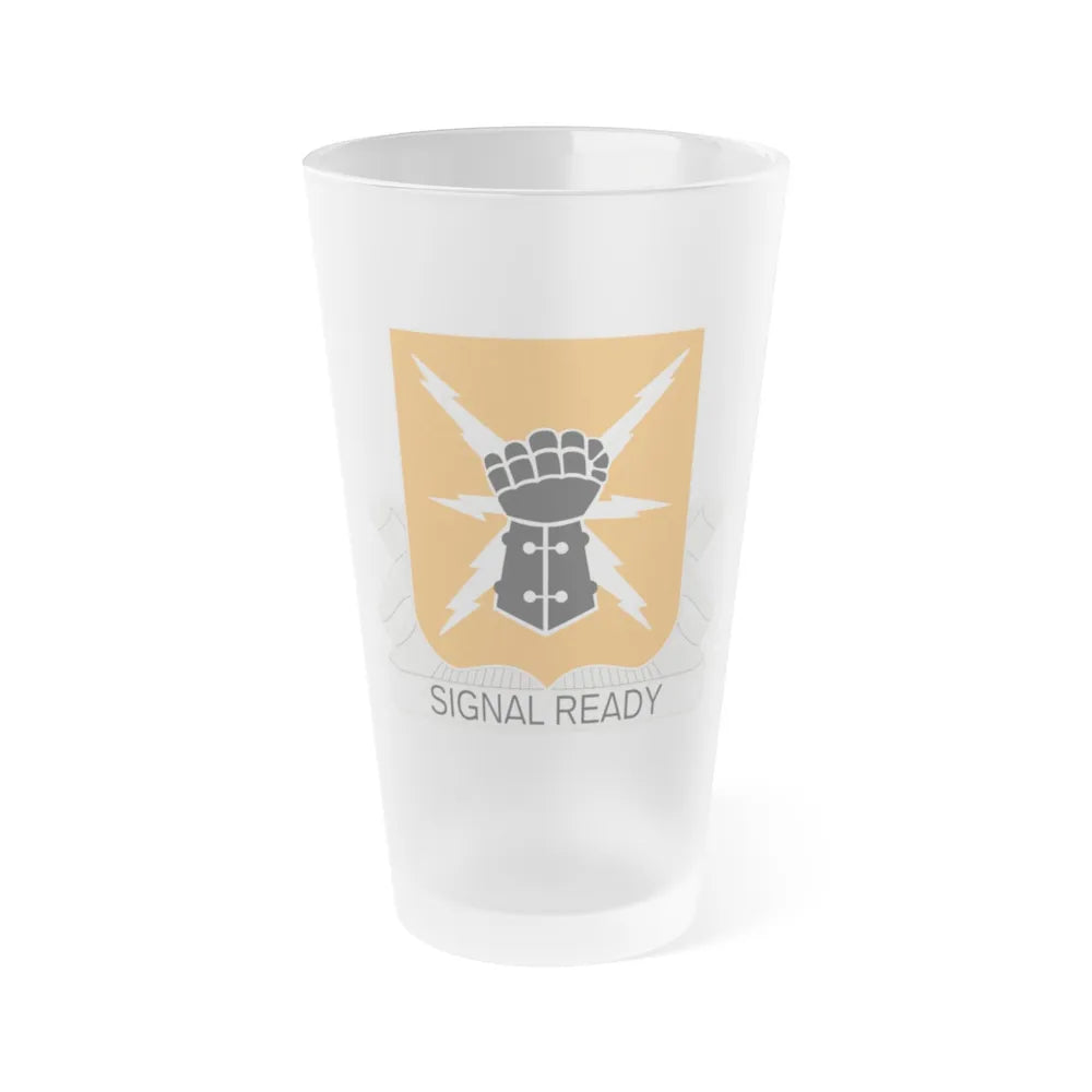 38th Signal Battalion (U.S. Army) Frosted Pint Glass 16oz-Go Mug Yourself