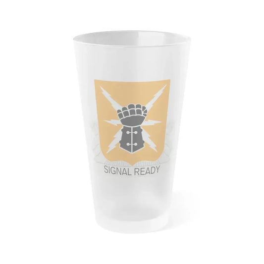 38th Signal Battalion (U.S. Army) Frosted Pint Glass 16oz Default Title - Go Mug Yourself