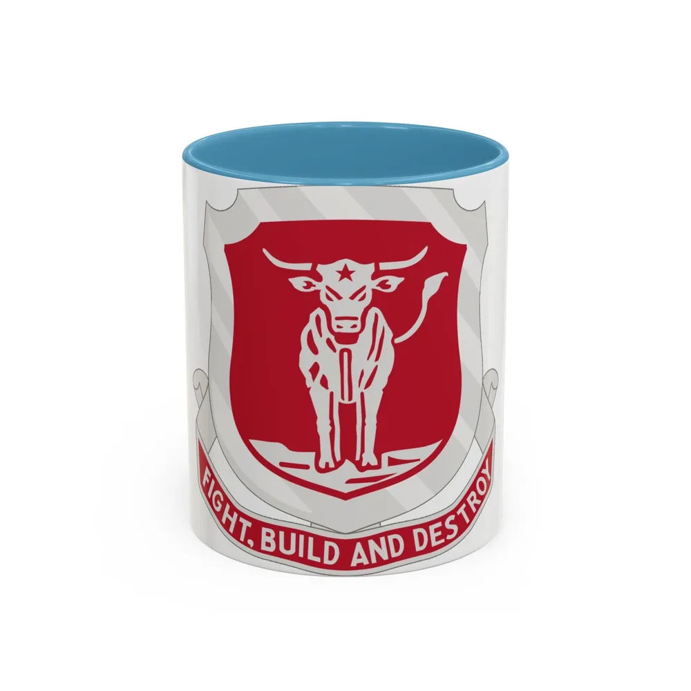 39 Engineer Battalion (U.S. Army) Accent Coffee Mug-11oz-Light Blue-Go Mug Yourself