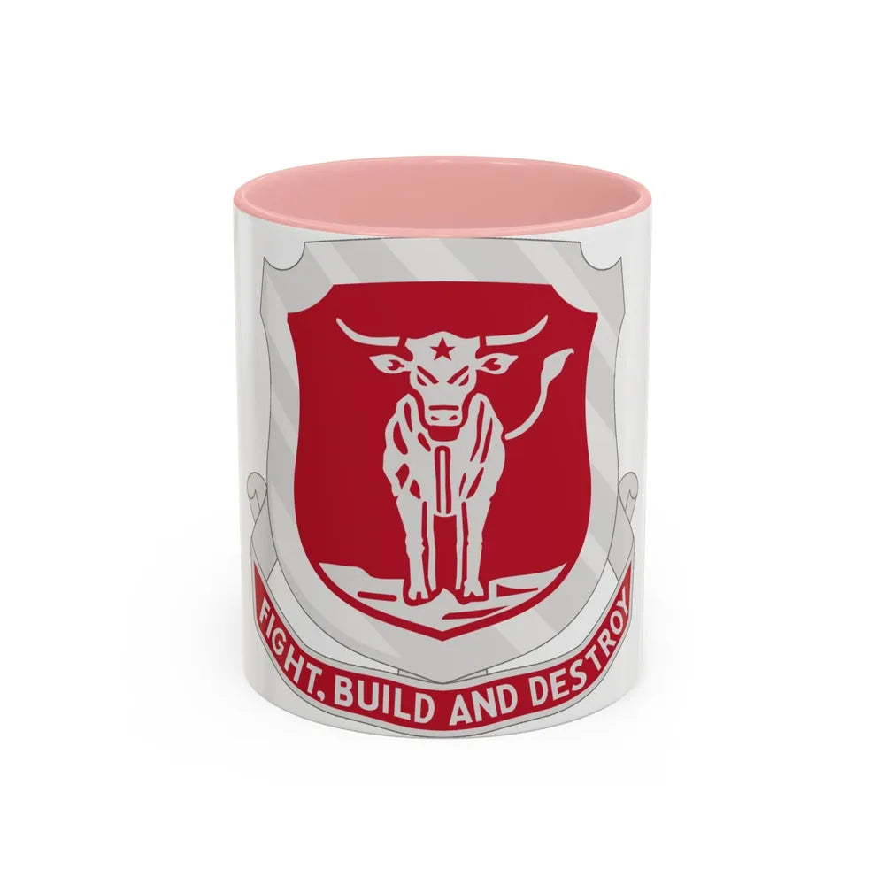 39 Engineer Battalion (U.S. Army) Accent Coffee Mug-11oz-Pink-Go Mug Yourself