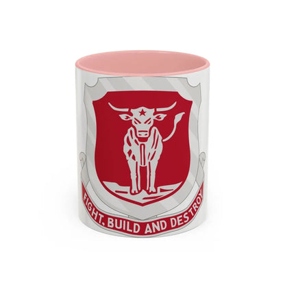 39 Engineer Battalion (U.S. Army) Accent Coffee Mug-11oz-Pink-Go Mug Yourself